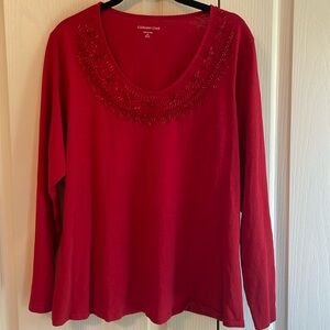 Coldwater Creek Red Tee Shirt in Size 2X